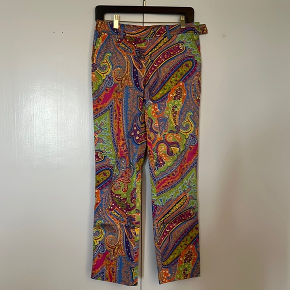 Lauren Ralph Lauren paisley pants size 0 - Picture 1 of 3